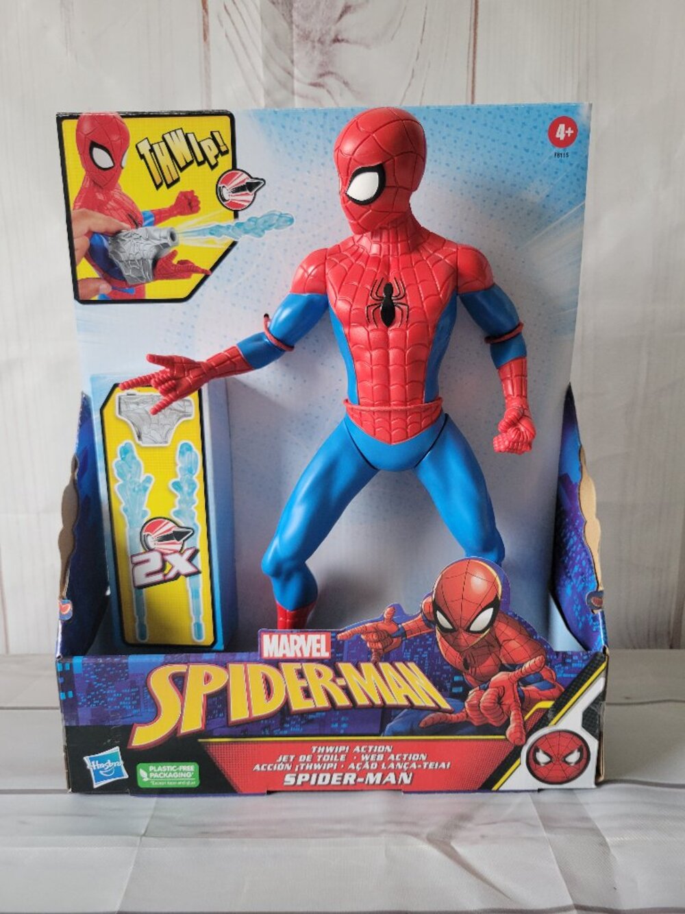 Marvel Spider-Man Thwip Action Figure 13” Super Hero Toy w/ Web Blaster NEW